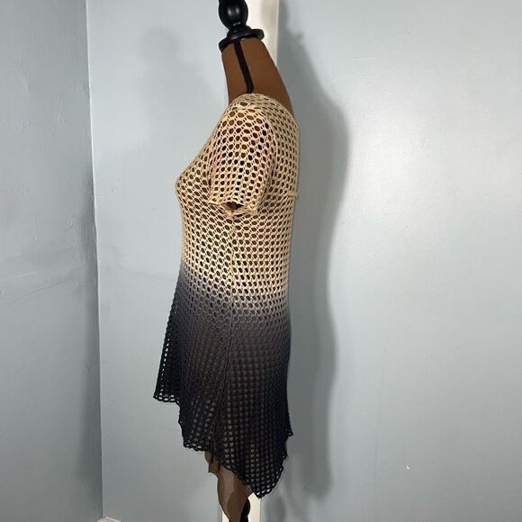 Pete Collection Crochet Short Sleeve Tie-dye Shark Bite Hi-lo Tunic Women’s XS - Picture 10 of 14